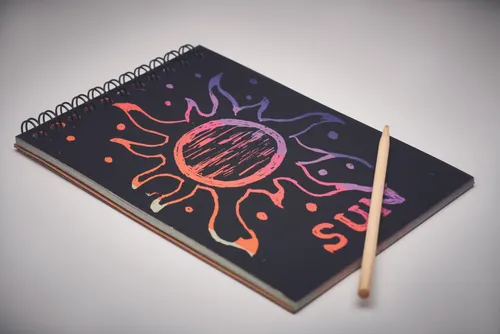 Carnet de papier à gratter personnalisable - Black