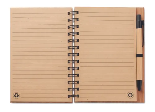 Carnet et stylo en bambou personnalisable - Bambloc