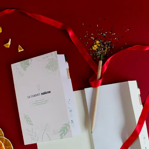 Carnet nature avec crayon à graines