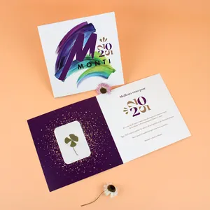 Carte 2 volets trèfle 4 feuilles