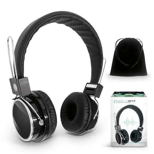 Casque audio BT sans fil personnalisé - FM - SD