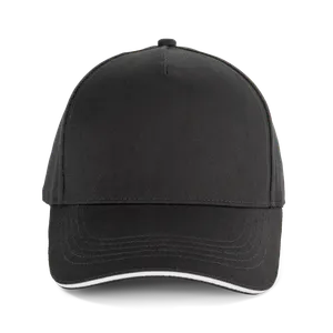 Casquette 5 panneaux avec sandwich - K-up Gold Label - K-up | Black / White