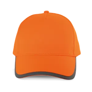 Casquette 5 panneaux en polyester - K-up | Fluorescent Orange