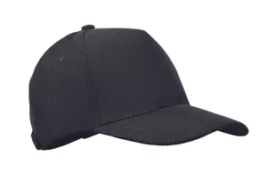 Casquette 5 pans en velours - Wale | Noir