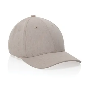 Casquette 6 panneaux 200gr chiné et recyclé AWARE™ Milo personnalisée - XD Collection | Blanc cassé