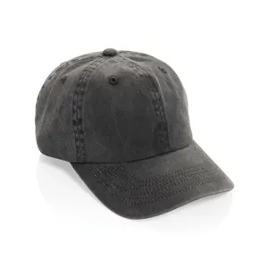Casquette à 6 panneaux en coton sergé délavée BEAU AWARE™ - XD Xclusive | Noir