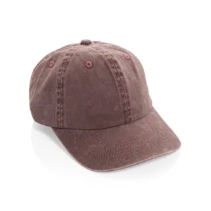Casquette à 6 panneaux en coton sergé délavée BEAU AWARE™ - XD Xclusive | Maroon