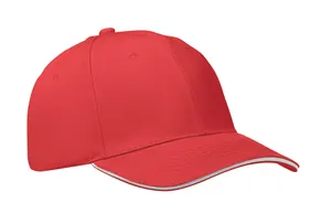 Casquette baseball 6 pans - Buffalo | Blanc/Rouge