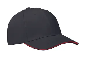 Casquette baseball 6 pans - Buffalo | Noir/Rouge