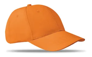 Casquette baseball 6 pans personnalisable - Basie | Orange