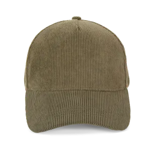 Casquette personnalisée 5 panneaux en velours - K-up | Dark Olive