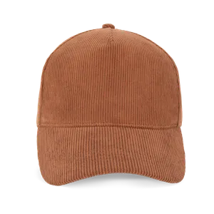 Casquette personnalisée 5 panneaux en velours - K-up | Moka
