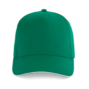 Casquette sandwich contrasté - 5 panneaux - K-up | Kelly Green / White
