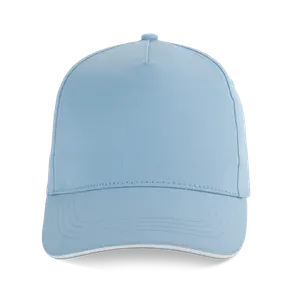 Casquette sandwich contrasté - 5 panneaux - K-up | Sky Blue / White