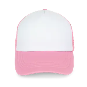 Casquette trucker - 5 panneaux - K-up | White / Aurora Pink