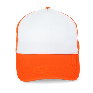 Casquette trucker - 5 panneaux - K-up | White / Vermillon Orange