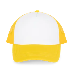 Casquette trucker enfant - 5 panneaux - K-up | White / Solar Yellow