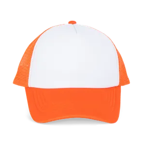 Casquette trucker enfant - 5 panneaux - K-up | White / Vermillon Orange