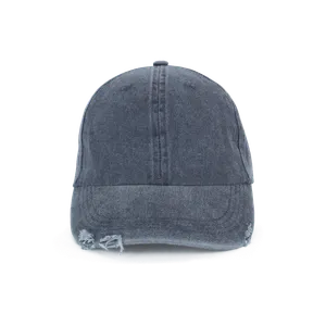 Casquette vintage effet déchiré - 6 panneaux - K-up | Washed Navy