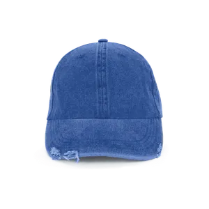Casquette vintage effet déchiré - 6 panneaux - K-up | Washed Blue Quartz