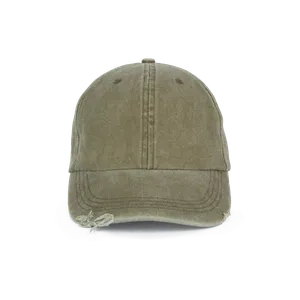Casquette vintage effet déchiré - 6 panneaux - K-up | Washed Ivy Green
