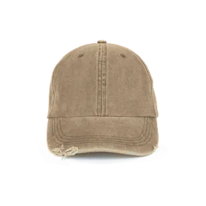Casquette vintage effet déchiré - 6 panneaux - K-up | Washed Swamp Green
