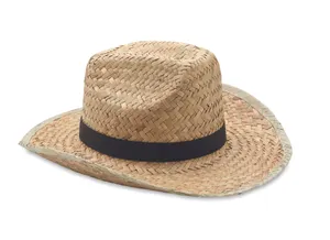 Chapeau de cow-boy en paille personnalisable - Texas | Black