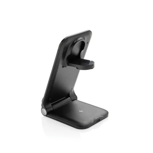 Chargeur 15W 3 en 1 personnalisé en plastique recyclé RCS Powerpal - XD Collection