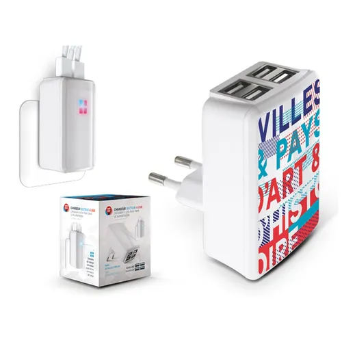 Chargeur adaptateur usb secteur personnalisé