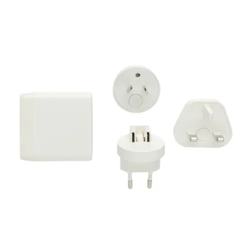 Chargeur de voyage personnalisé en plastique RCS TravelCharge Pro - XD Collection