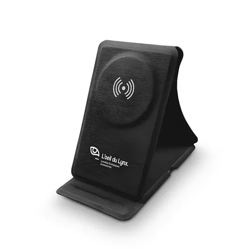 Chargeur induction 3 en 1 personnalisé et support pliable en rpet
