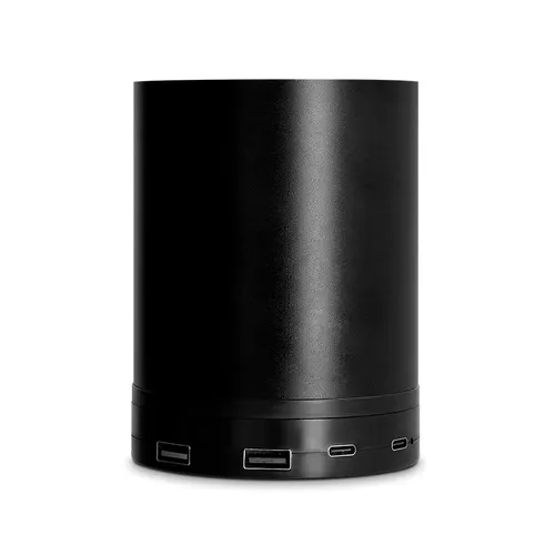 Chargeur par induction 10w personnalisé avec fonction hub et pot a crayons en ralu