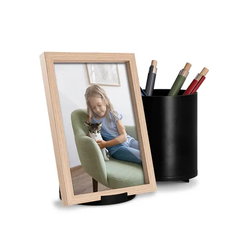 Chargeur par induction 10w personnalisé avec fonction hub et pot a crayons en ralu