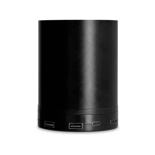 Chargeur par induction 10w personnalisé avec fonction hub et pot a crayons en ralu