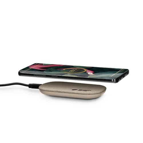 Chargeur par induction rapide 15w en matière rpet et chanvre personnalisé