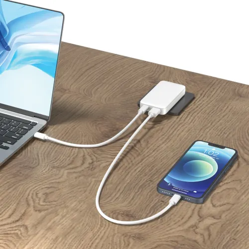 Chargeur plat 65W GAN avec connecteurs universels  Fluxo RCS - XD Collection