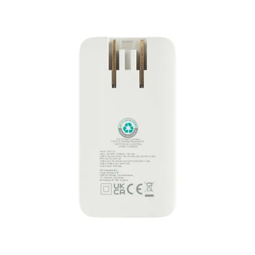 Chargeur plat 65W GAN avec connecteurs universels  Fluxo RCS - XD Collection