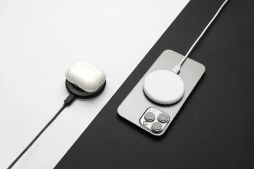 Chargeur publicitaire 15 W 3 en 1 sans fil en plastique RCS Magnapad - XD Collection