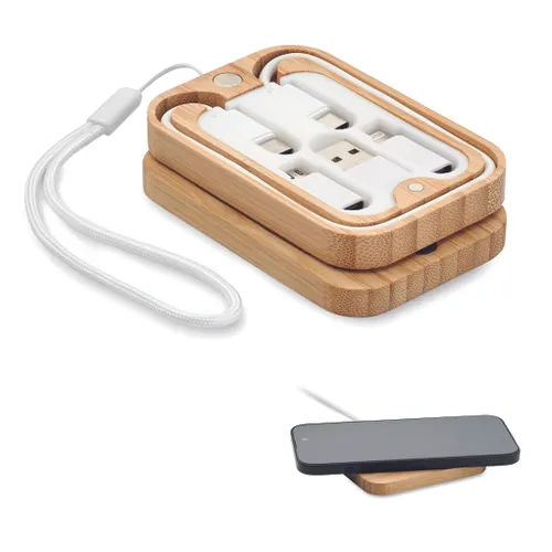 Chargeur sans fil 15W bambou - Chargoo