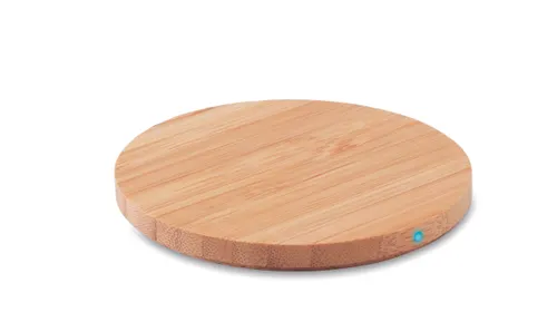 Chargeur sans fil en bambou 15W personnalisable - Rundo Lux