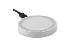 Chargeur sans fil personnalisable rond - Wireless Plato | White