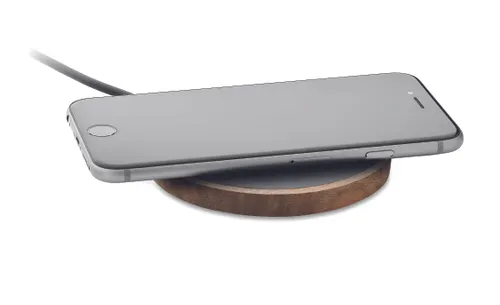 Chargeur sans fil publicitaire en acacia 15W - Acawai