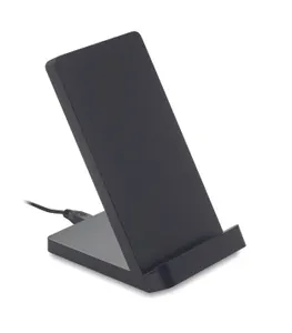 Chargeur sans fil publicitaire en bambou - Wirestand | Black