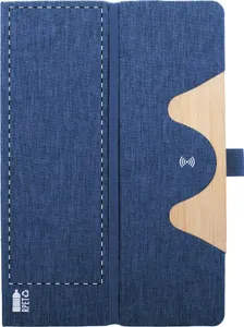 Chargeur sans fil publicitaire en rpet - Chatom | Bleu Foncé