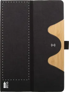 Chargeur sans fil publicitaire en rpet - Chatom | Noir