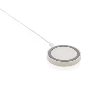 Chargeur sans fil rond en fibre de paille de 5W publicitaire - XD Collection