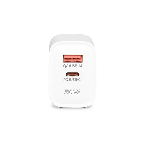 Chargeur secteur rapide 30 w personnalisable sorties usb qc & type-c pd