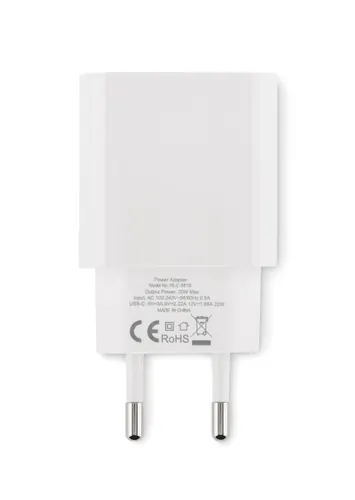 Chargeur USB 20W 2 ports personnalisable, prise EU - Plugme