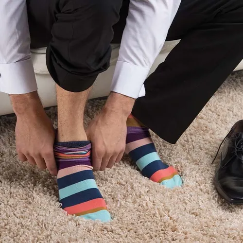 Chaussettes mi-hautes en coton jacquard personnalisées