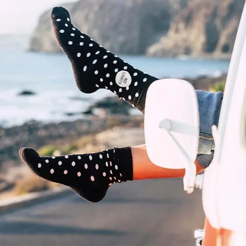 Chaussettes mi-hautes en coton jacquard personnalisées